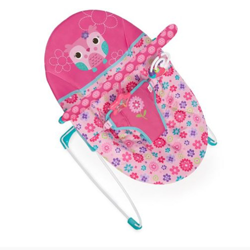 bright starts bouncer pink owl