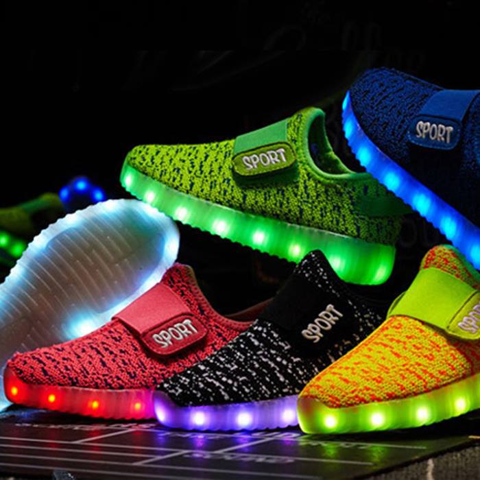 Kids LED Coloured Trainers - 8 Colours