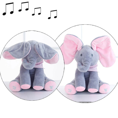 musical peek a boo elephant