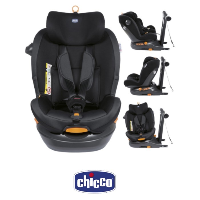 Chicco Around U Group 0 1 I Size 360 Spin Isofix Baby Car Seat Jet Black