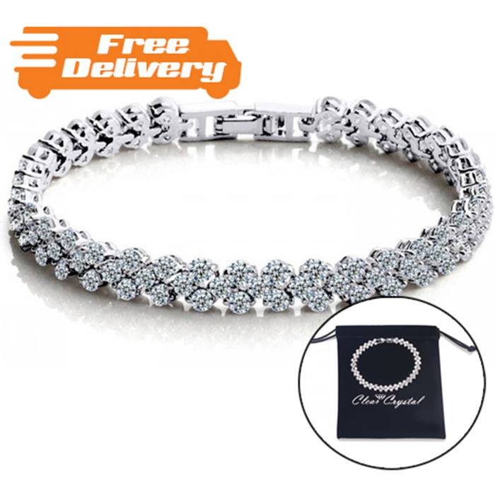 7ct Created Sapphire Tennis Bracelet